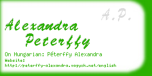 alexandra peterffy business card