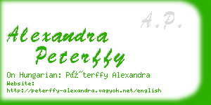 alexandra peterffy business card